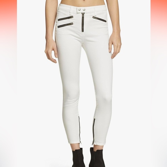 NWT rag & bone White High Rise Biker White Jeans Size 26